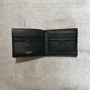 TOM FORD Black Leather Bifold Wallet